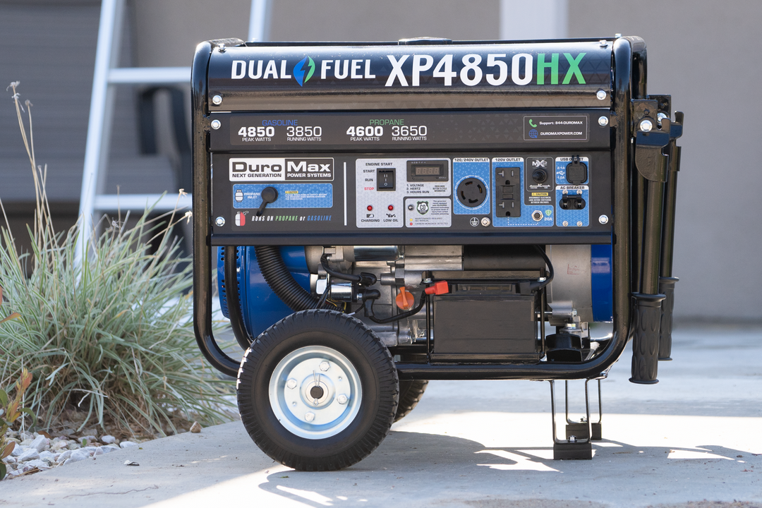 4,850 Watt Dual Fuel Portable HX Generator w/ CO Alert – DuroMax