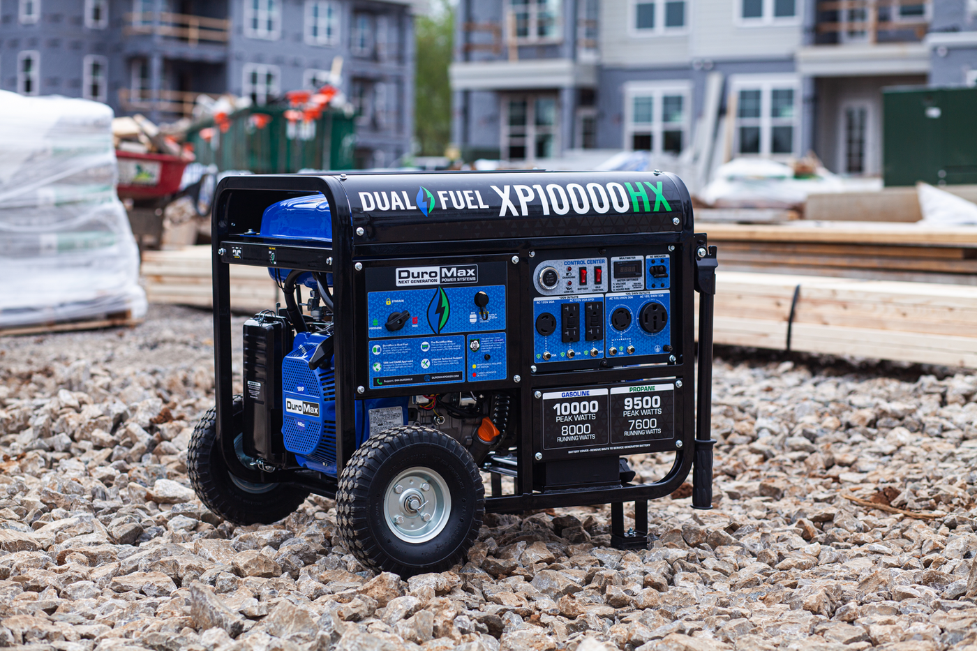 DuroMax  10,000 Watt Dual Fuel Portable HX Generator w/ CO Alert
