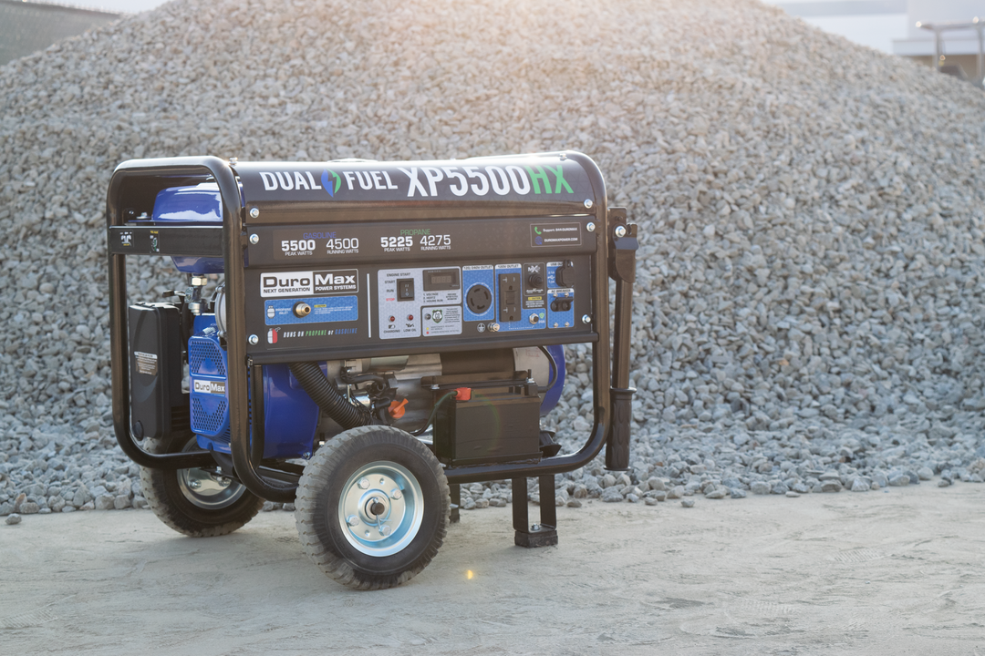 5,500 Watt Dual Fuel Portable HX Generator w/ CO Alert – XP5500HX