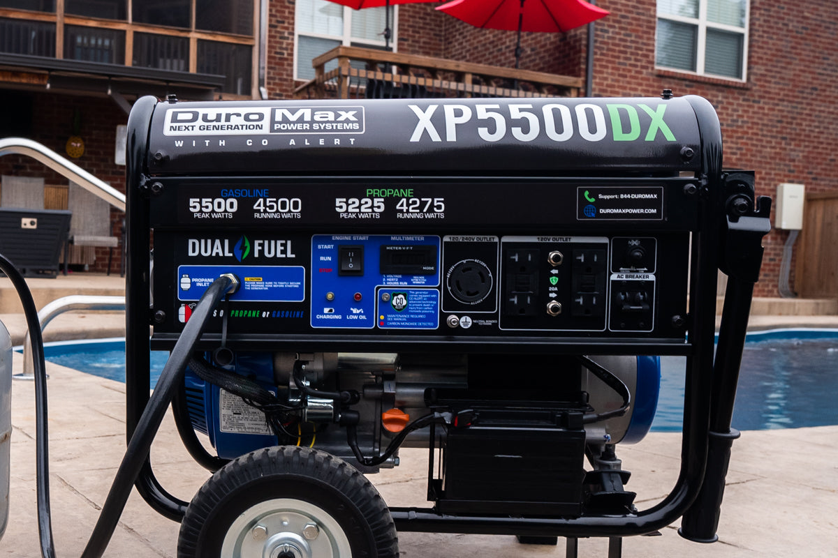 DuroMax  5,500 Watt Dual Fuel Portable Generator w/ CO Alert