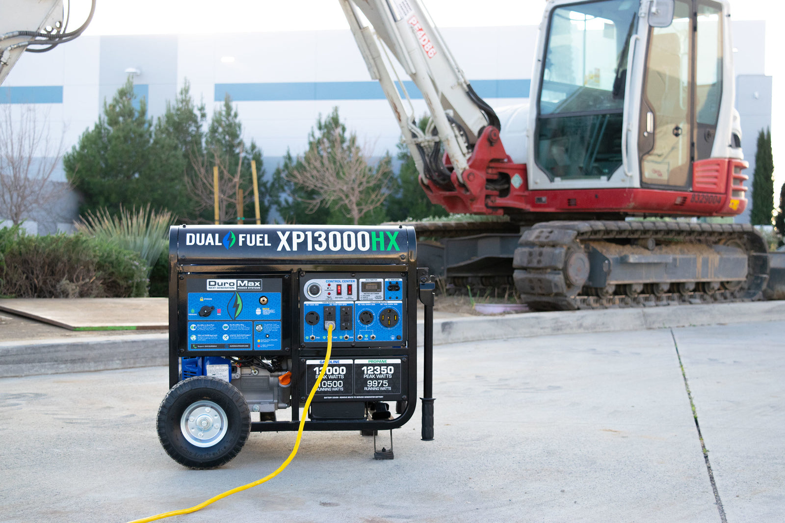 DuroMax HX generator on a job site